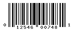 UPC barcode number 012546007481