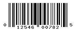 UPC barcode number 012546007825