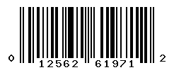UPC barcode number 012562619712