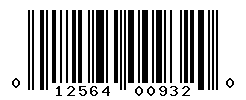 UPC barcode number 012564009320