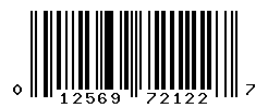 UPC barcode number 012569721227