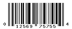 UPC barcode 012569757554