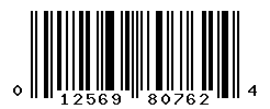 UPC barcode number 012569807624