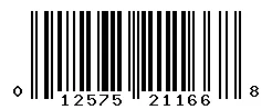 UPC barcode 012575211668