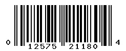 UPC barcode 012575211804
