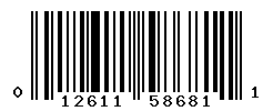 UPC barcode number 012611586811