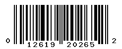 UPC barcode number 012619202652