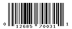 UPC barcode number 012685700311