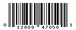 UPC barcode number 012800470501