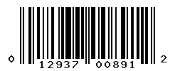 UPC barcode 012937008912