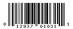 UPC barcode 012937010311