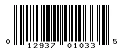 UPC 012937010335 barcode image