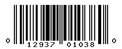 UPC barcode number 012937010380