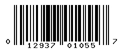 UPC barcode 012937010557