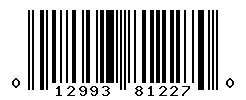 UPC barcode number 012993812270