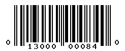 UPC barcode number 013000000840