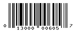 UPC barcode number 013000006057