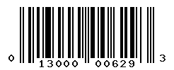 UPC barcode number 013000006293