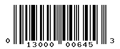 UPC barcode number 013000006453