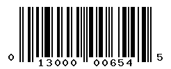 UPC barcode number 013000006545