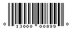 UPC barcode number 013000008990