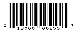 UPC barcode number 013000009553