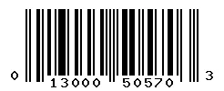 UPC barcode 013000505703