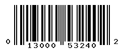 UPC barcode number 013000532402