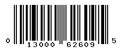 UPC barcode number 013000626095