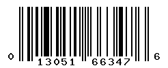 UPC barcode number 013051663476