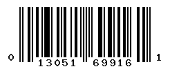 UPC barcode number 013051699161