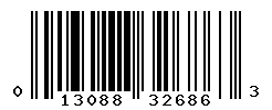 UPC barcode number 013088326863