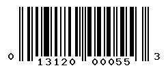 UPC barcode number 013120000553