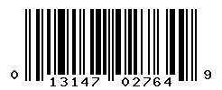 UPC barcode number 013147027649