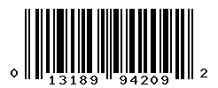 UPC barcode number 013189942092