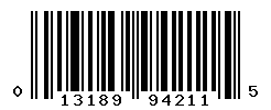 UPC barcode number 013189942115