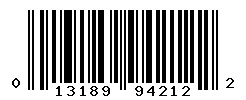 UPC barcode number 013189942122