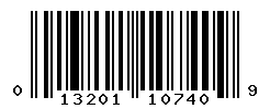 UPC barcode number 013201107409
