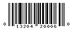 UPC barcode number 013204200060