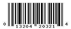 UPC barcode number 013204203214