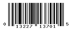 UPC barcode number 013227137015