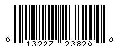 UPC barcode number 013227238200