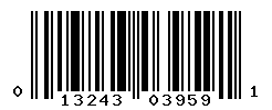 UPC barcode number 013243039591