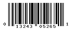 UPC barcode number 013243052651