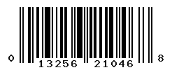 UPC barcode number 013256210468