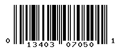 013403070501 barcode