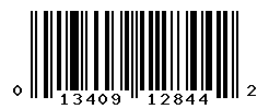 UPC barcode number 013409128442
