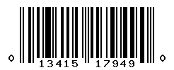 UPC barcode number 013415179490