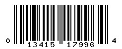 upc 013415179964 barcode image