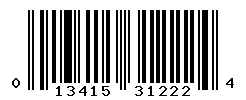 UPC barcode number 013415312224